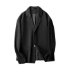Korean school style men's casual suit, light mature style men's loose off-the-shoulder casual suit, men's solid color suit Item Picture